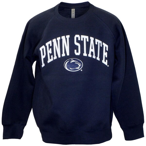 navy crew sweatshirt with arched Penn State above Athletic logo
